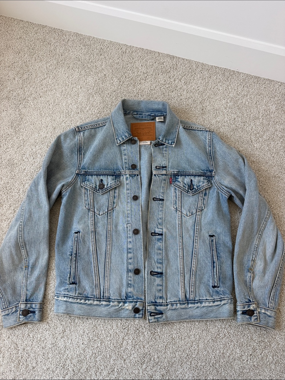 Levi's Light Wash Denim Trucker Jacket - Pale Blue